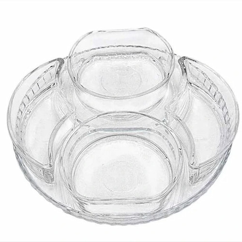 تصویر 2 از اردوخوری بلور شفاف و با کیفیت + چند خانه طرح جدید